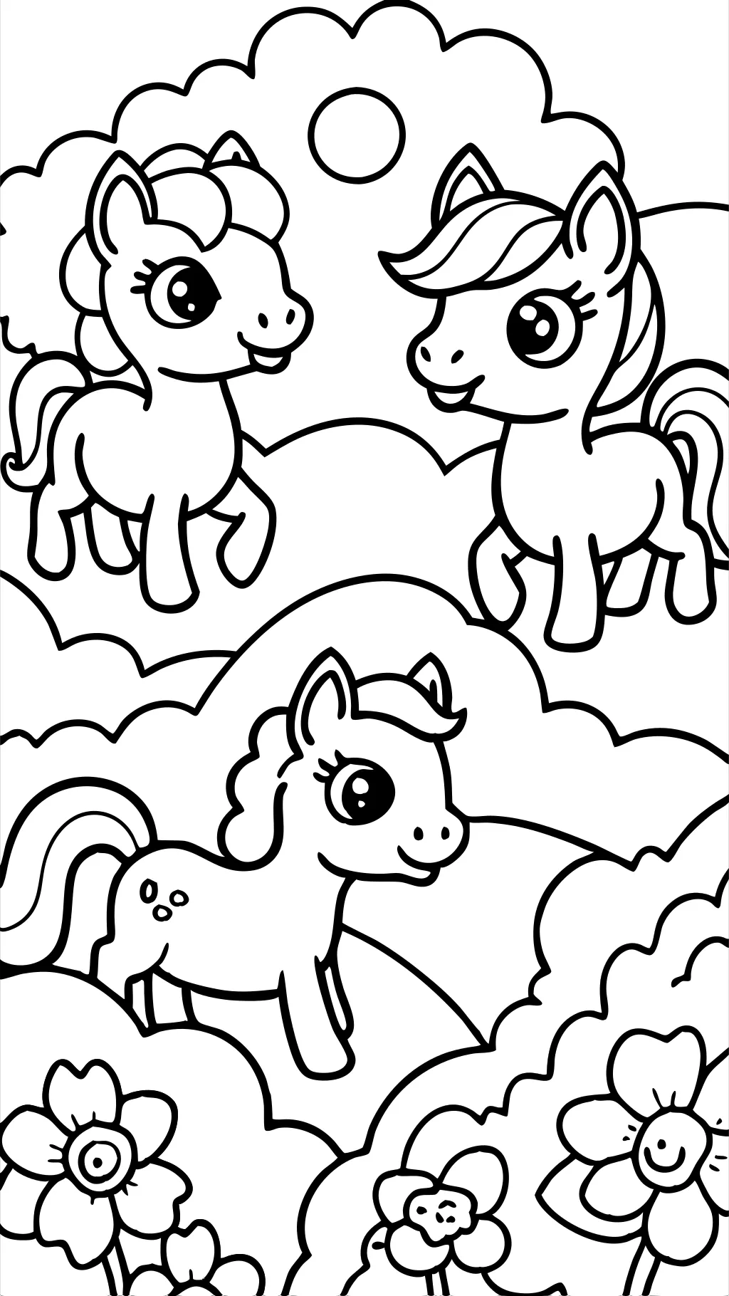 Páginas para colorear de ponis pequeños